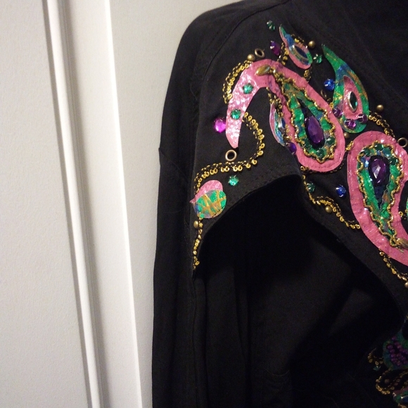 Vintage Embellished IIF 1980's Jumpsuit Size 8 Retro Holiday Christmas - Picture 5 of 15